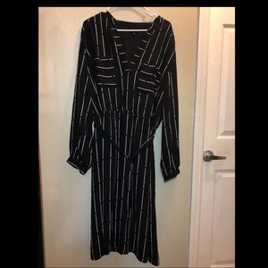 Black & white Pinstriped dress